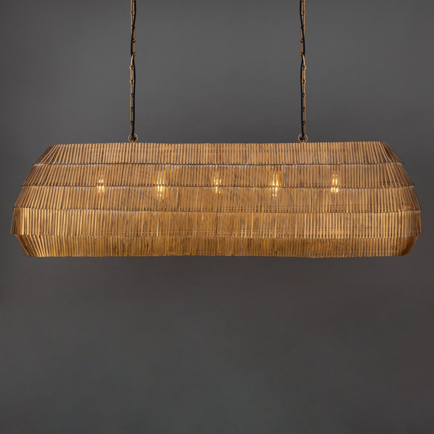 Gilda 5-Light Linear Pendant Antique Brass by Maxim Lighting