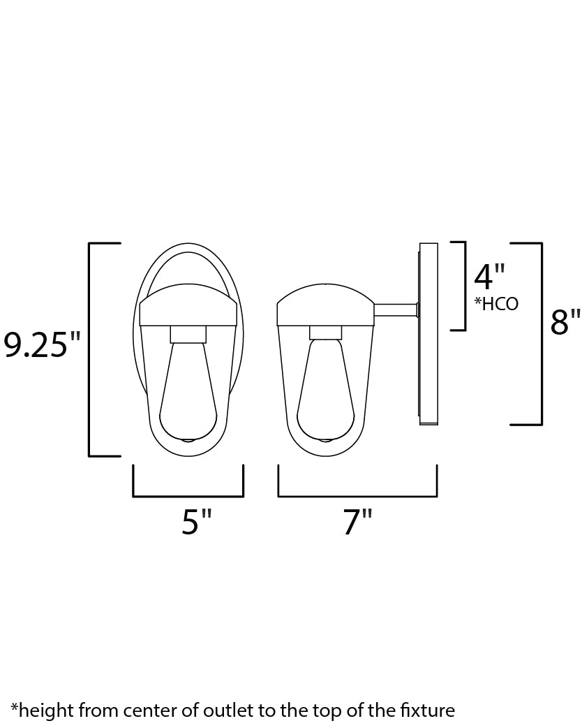 Lido Outdoor Wall Sconce Black by Maxim Lighting