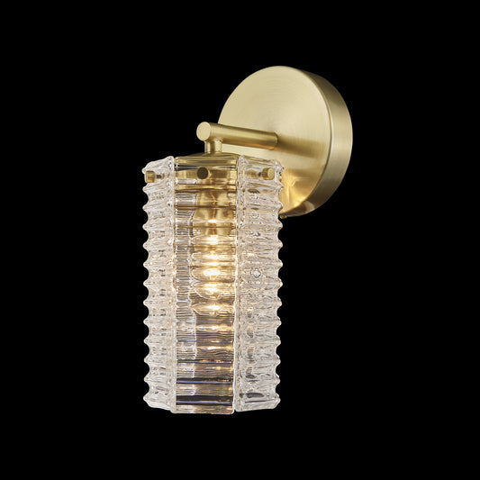Aurora Wall Sconce 1-Light in Antique Bronze 3001WSAZ by StarFire Crystal