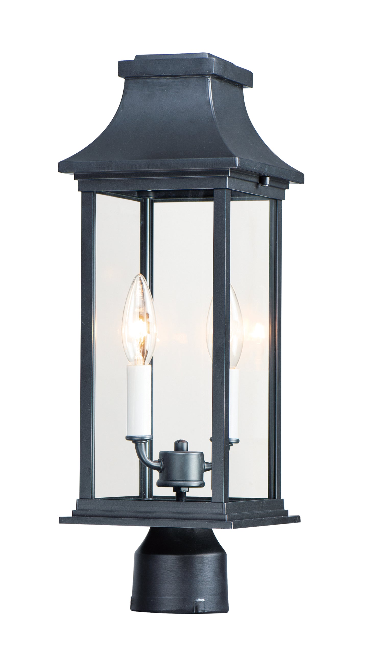 Vicksburg 2-Light Outdoor Post Mount Black by Maxim Lighting