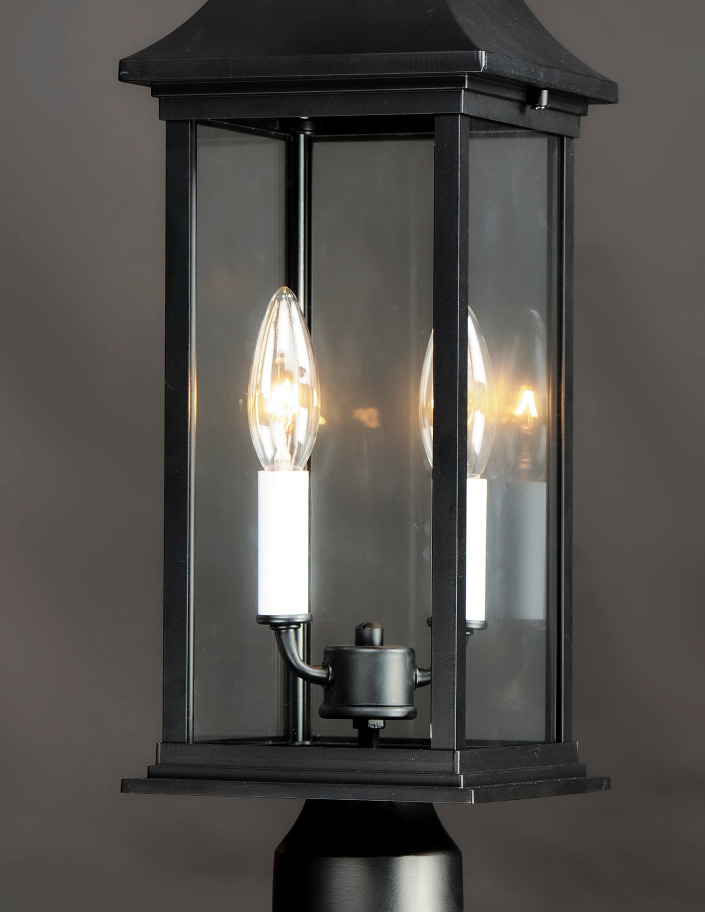 Vicksburg 2-Light Outdoor Post Mount Black by Maxim Lighting