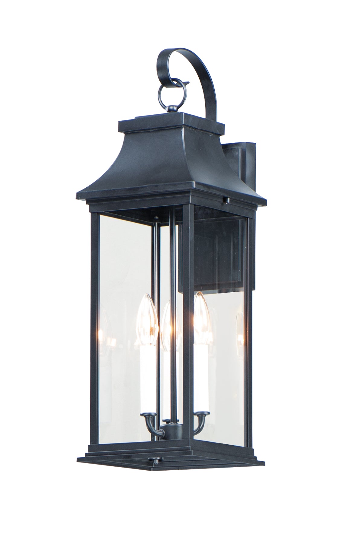 Vicksburg 3-Light Large Outdoor Wall Sconce Black by Maxim Lighting