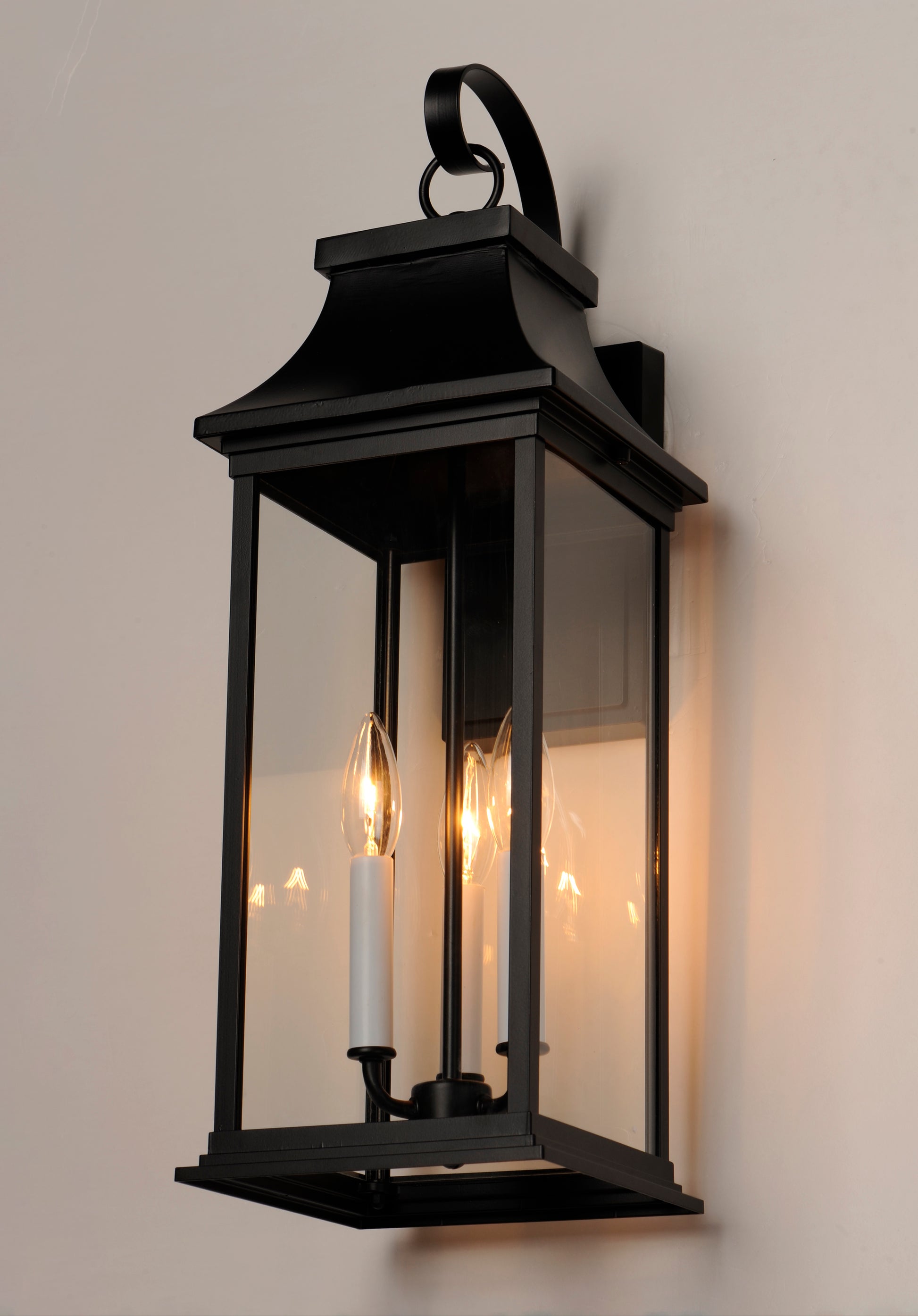 Vicksburg 3-Light Large Outdoor Wall Sconce Black by Maxim Lighting