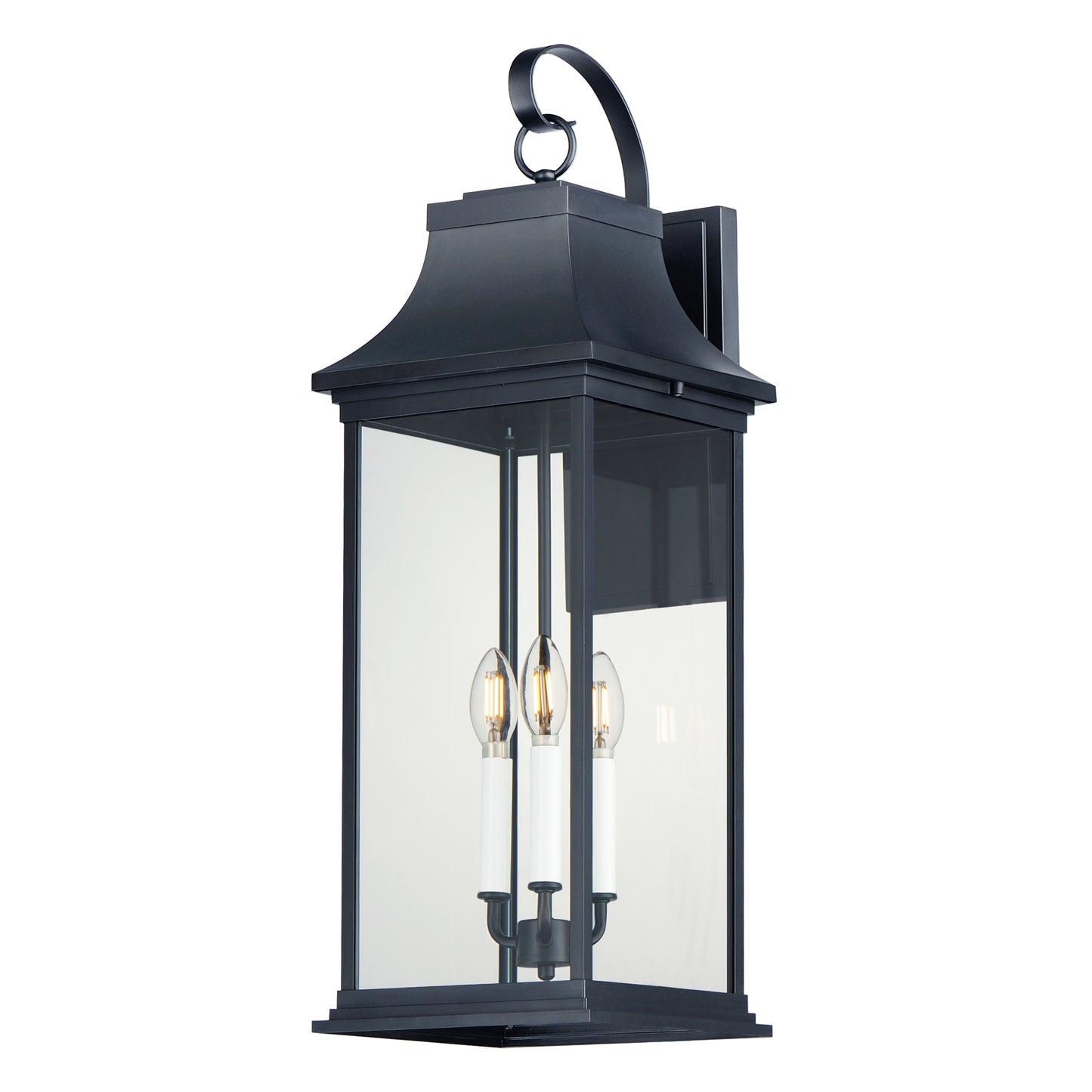 Vicksburg 3-Light Outdoor Wall Sconce Black by Maxim Lighting