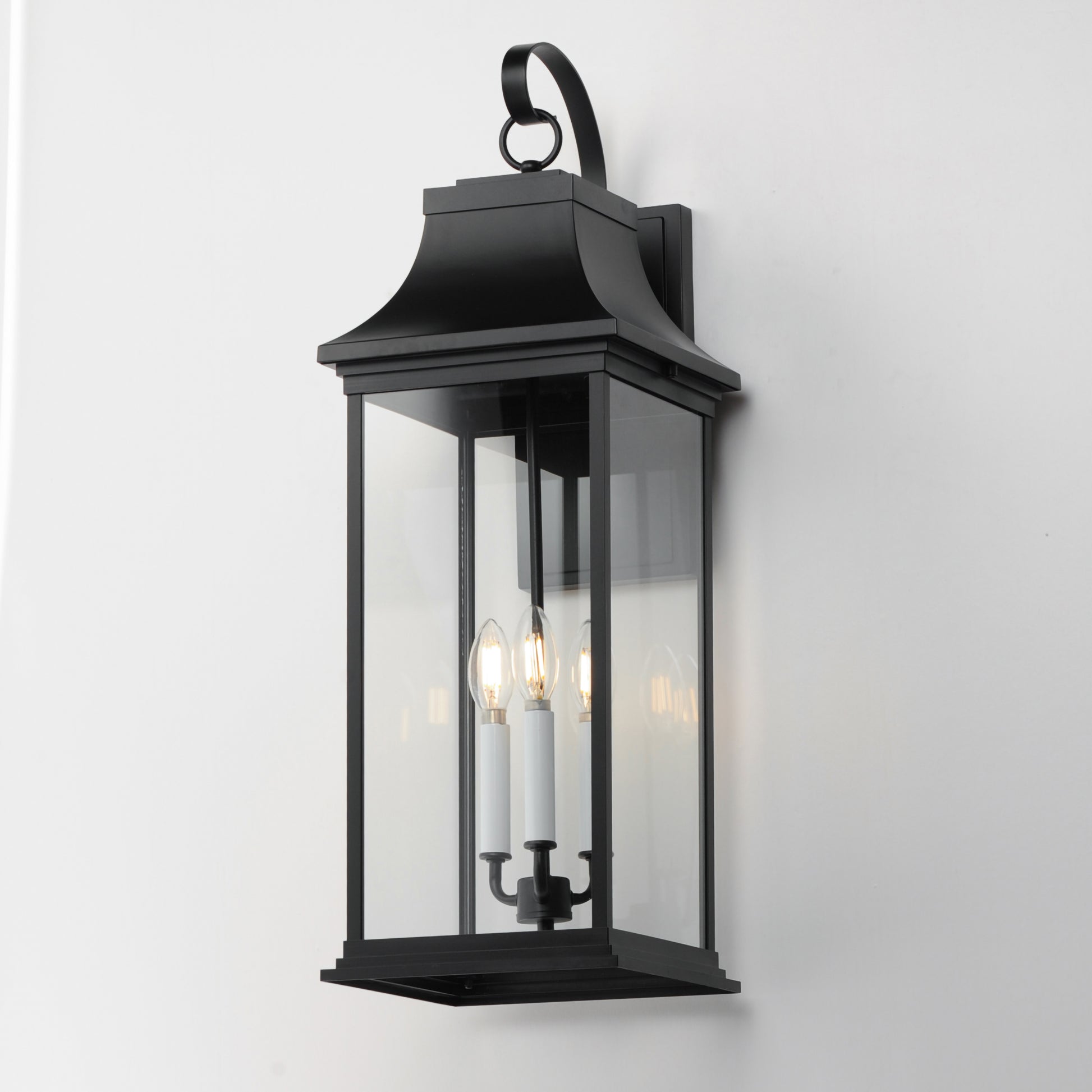 Vicksburg 3-Light Outdoor Wall Sconce Black by Maxim Lighting