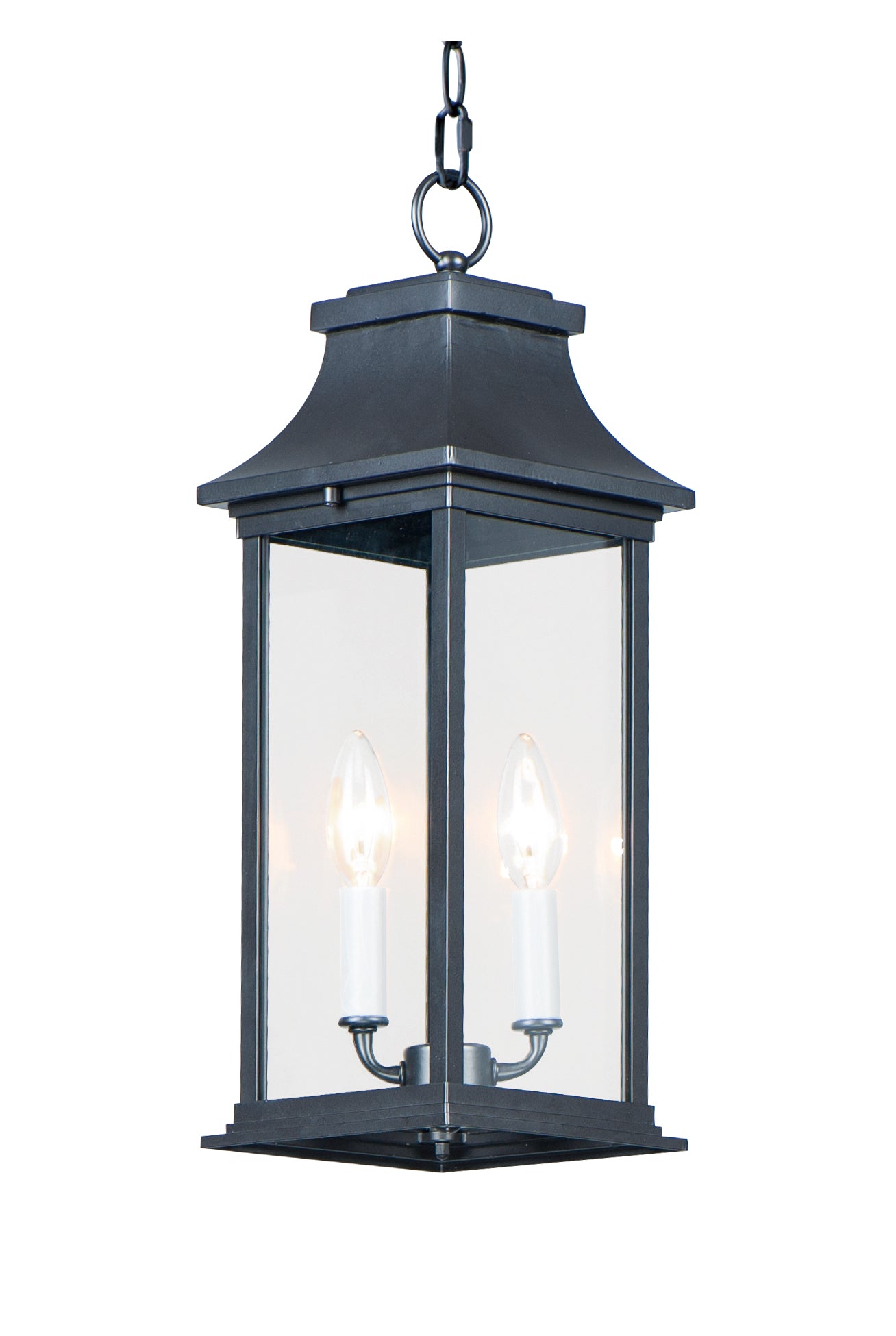 Vicksburg 2-Light Outdoor Hanging Lantern Black by Maxim Lighting