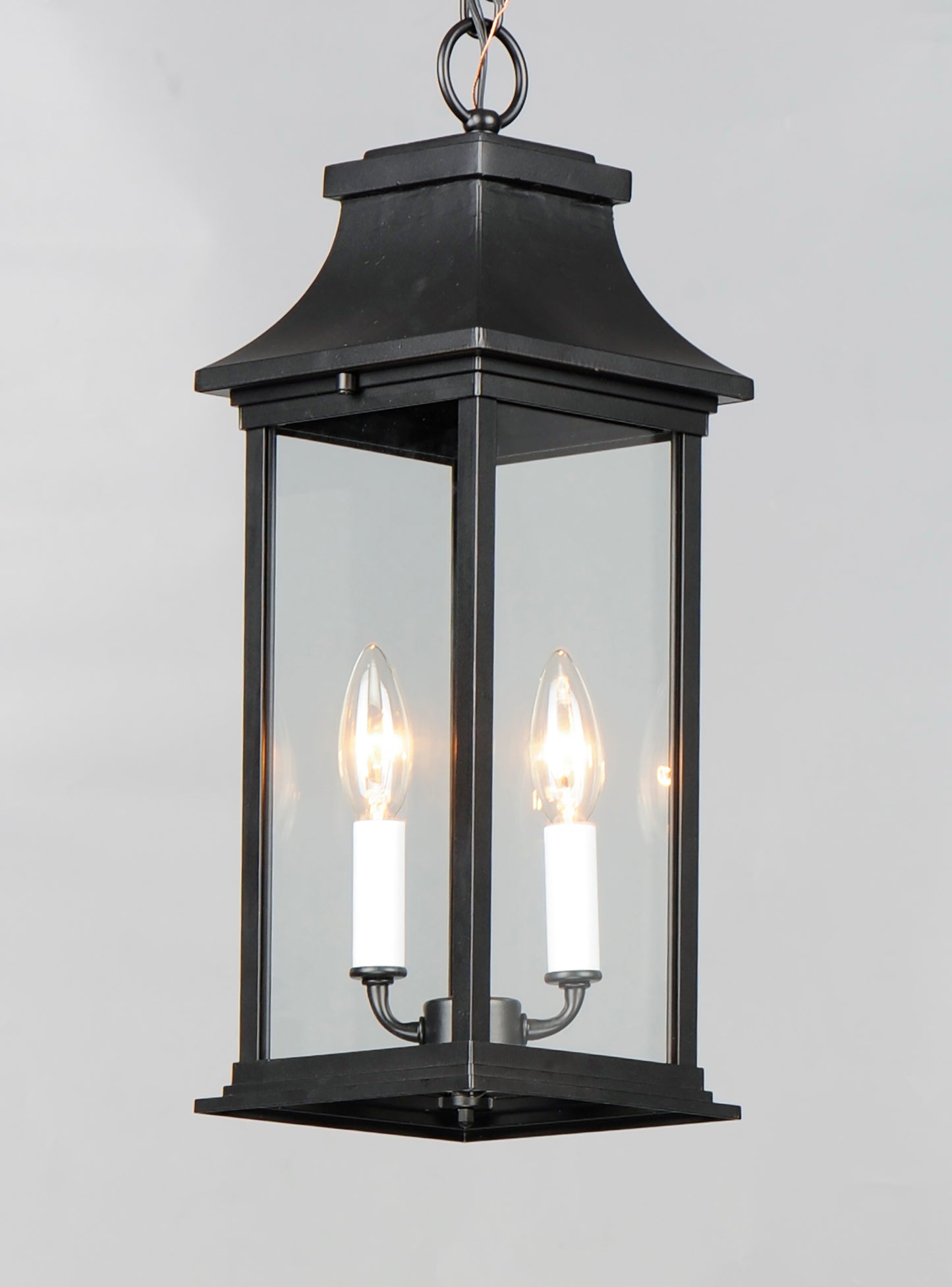 Vicksburg 2-Light Outdoor Hanging Lantern Black by Maxim Lighting