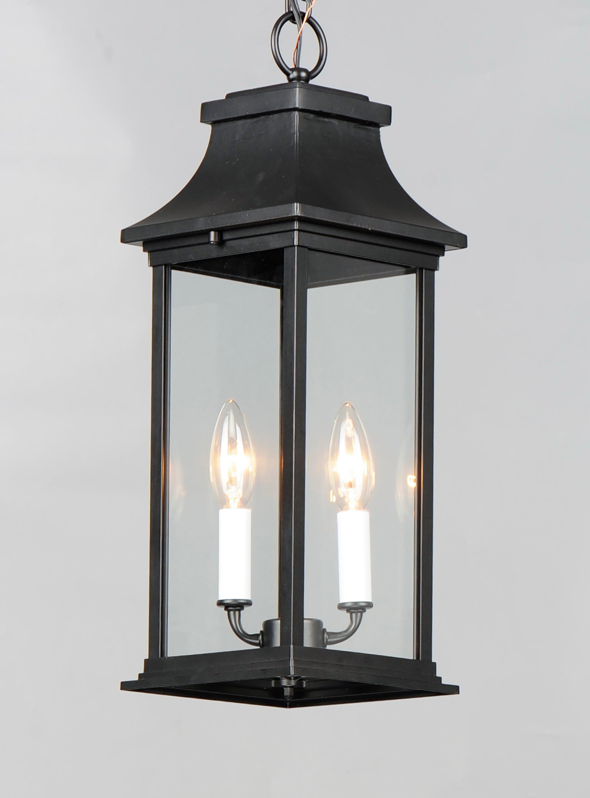 Vicksburg 2-Light Outdoor Hanging Lantern Black by Maxim Lighting