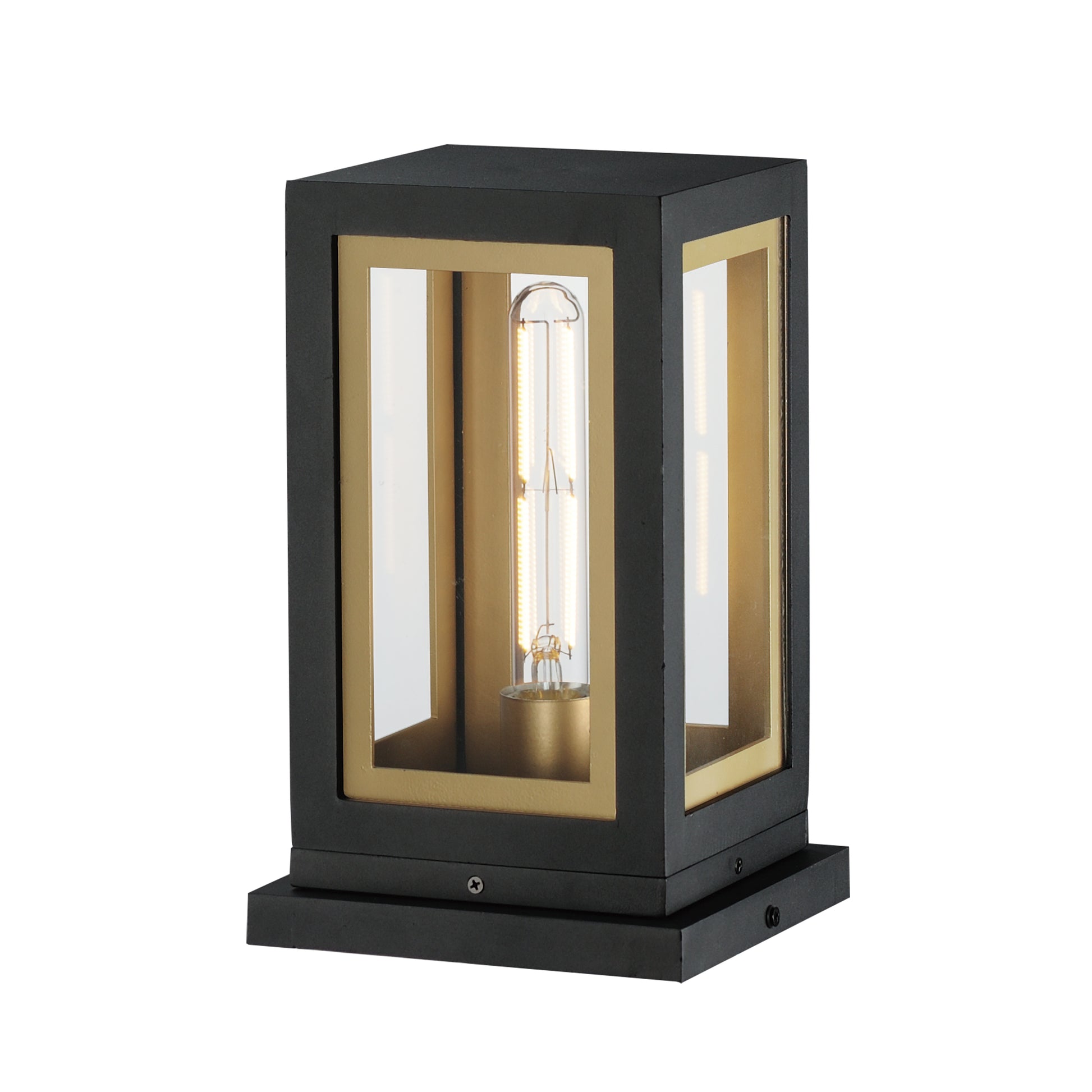 Neoclass Deck Lantern Black/Gold by Maxim Lighting