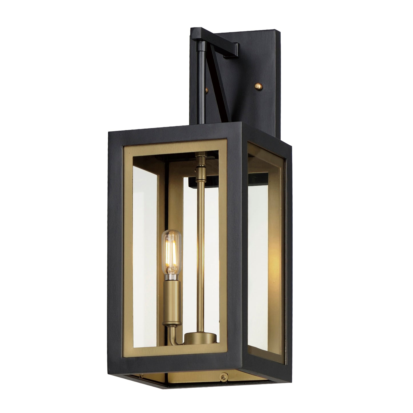 Neoclass 2-Light Outdoor Sconce Black/Gold by Maxim Lighting