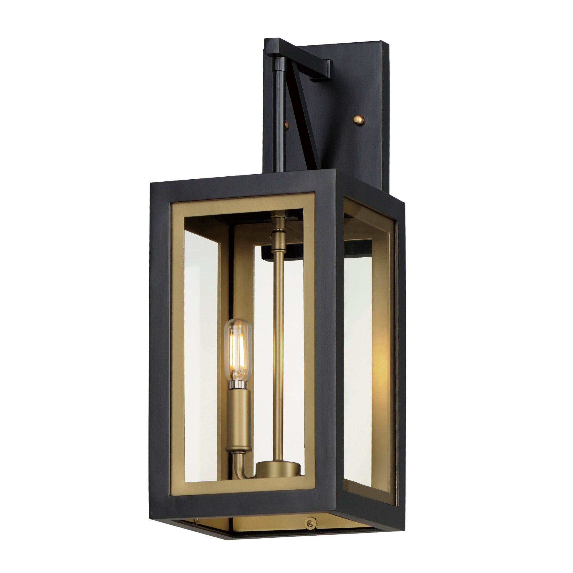 Neoclass 2-Light Outdoor Sconce Black/Gold by Maxim Lighting