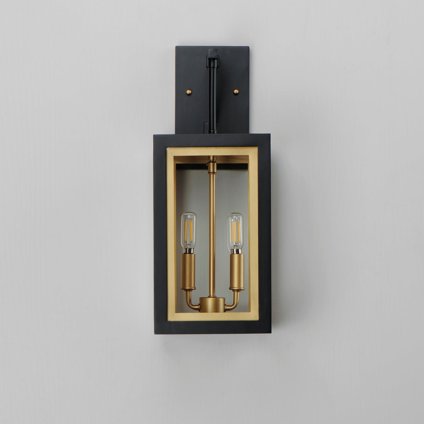 Neoclass 2-Light Outdoor Sconce Black/Gold by Maxim Lighting