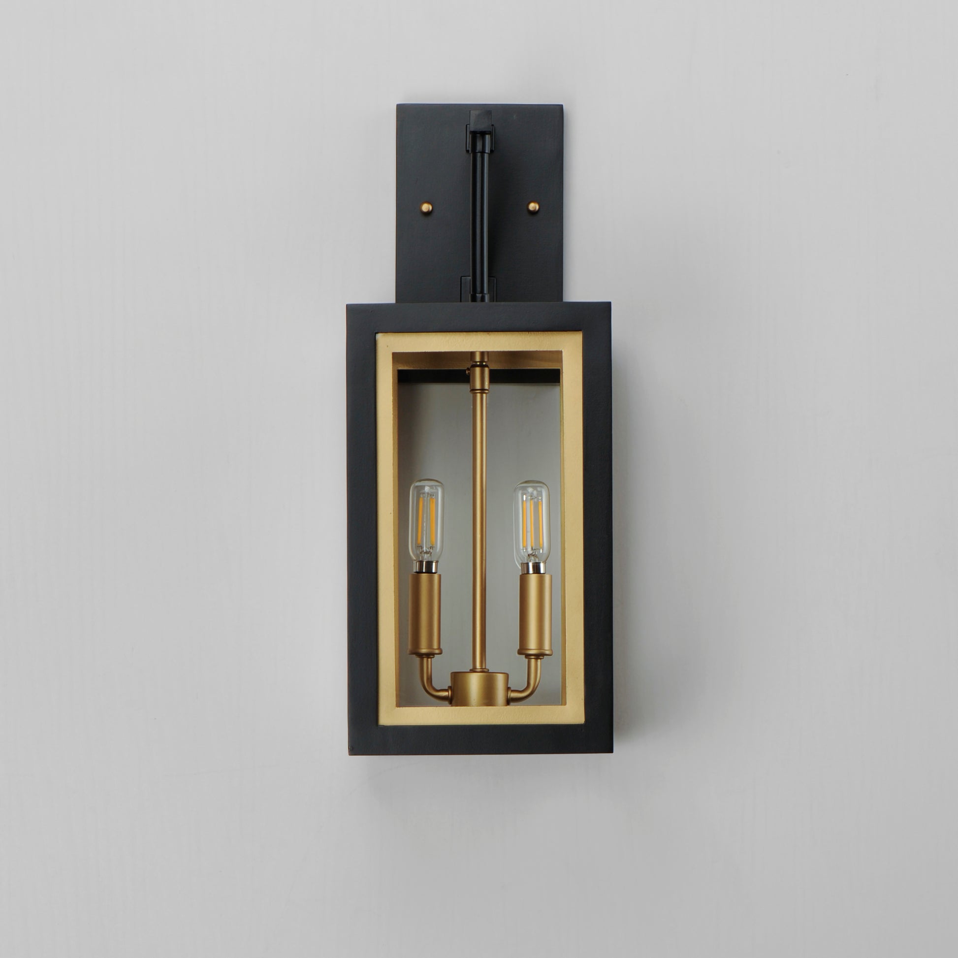Neoclass 2-Light Outdoor Sconce Black/Gold by Maxim Lighting