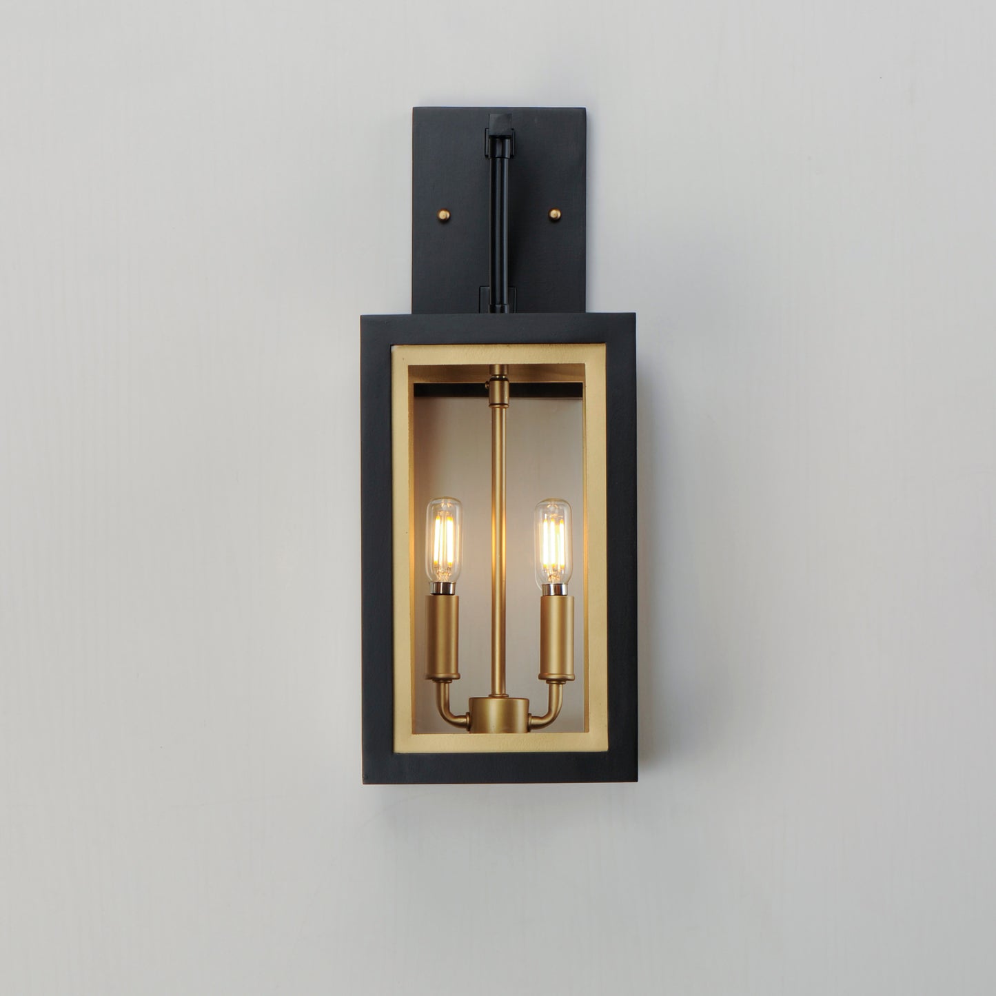 Neoclass 2-Light Outdoor Sconce Black/Gold by Maxim Lighting
