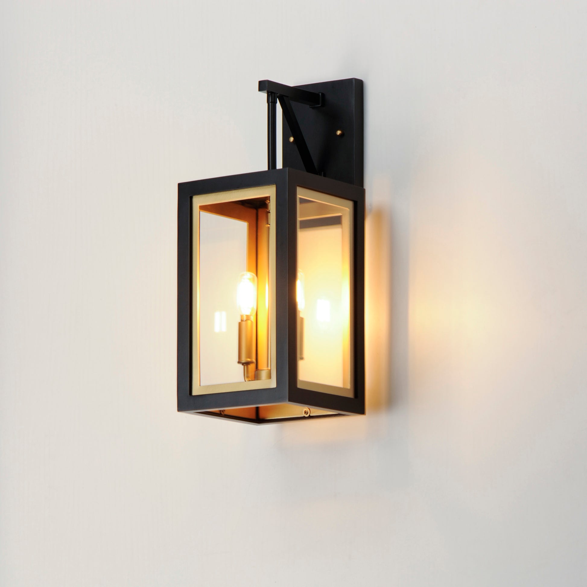 Neoclass 2-Light Outdoor Sconce Black/Gold by Maxim Lighting
