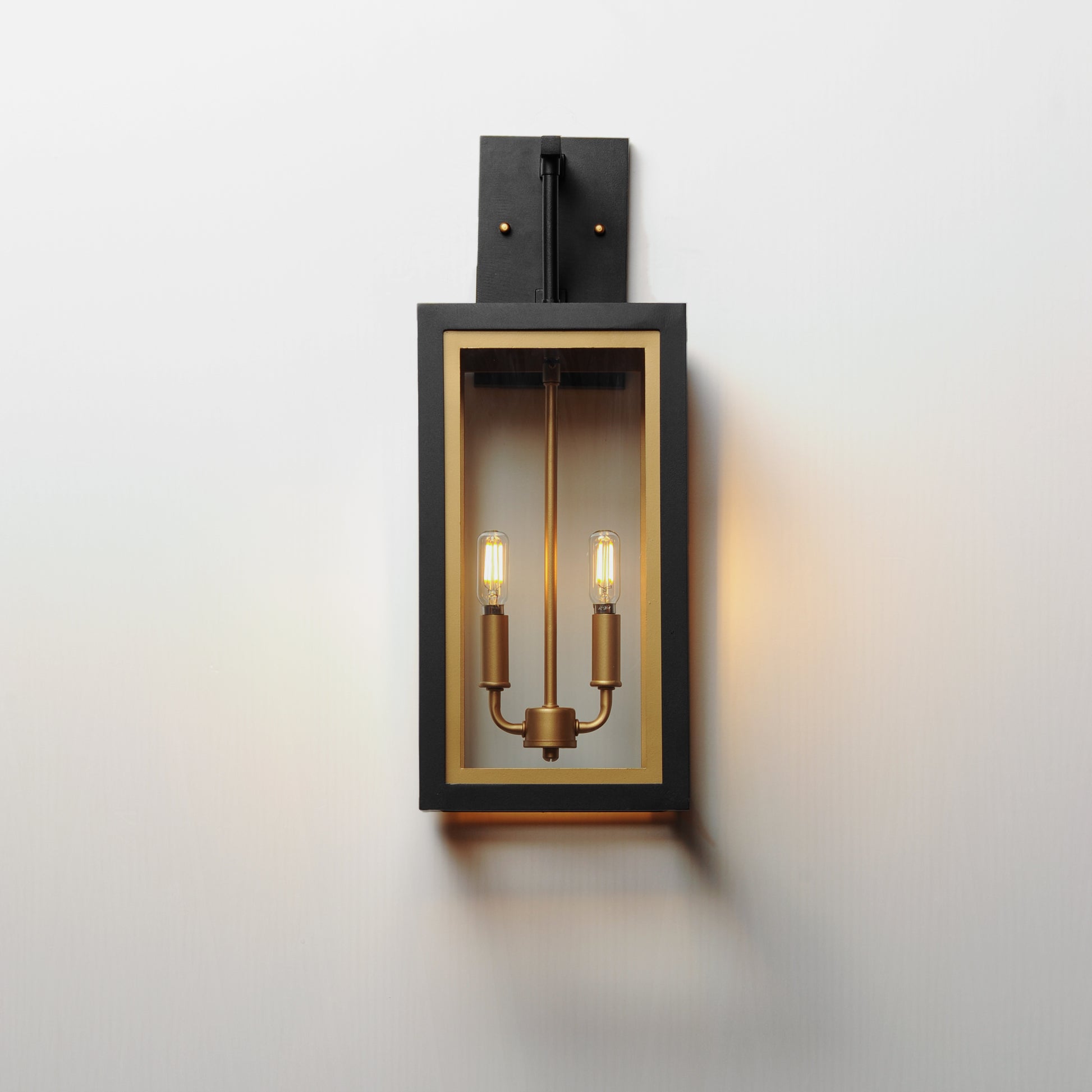 Neoclass 2-Light Outdoor Sconce Black/Gold by Maxim Lighting