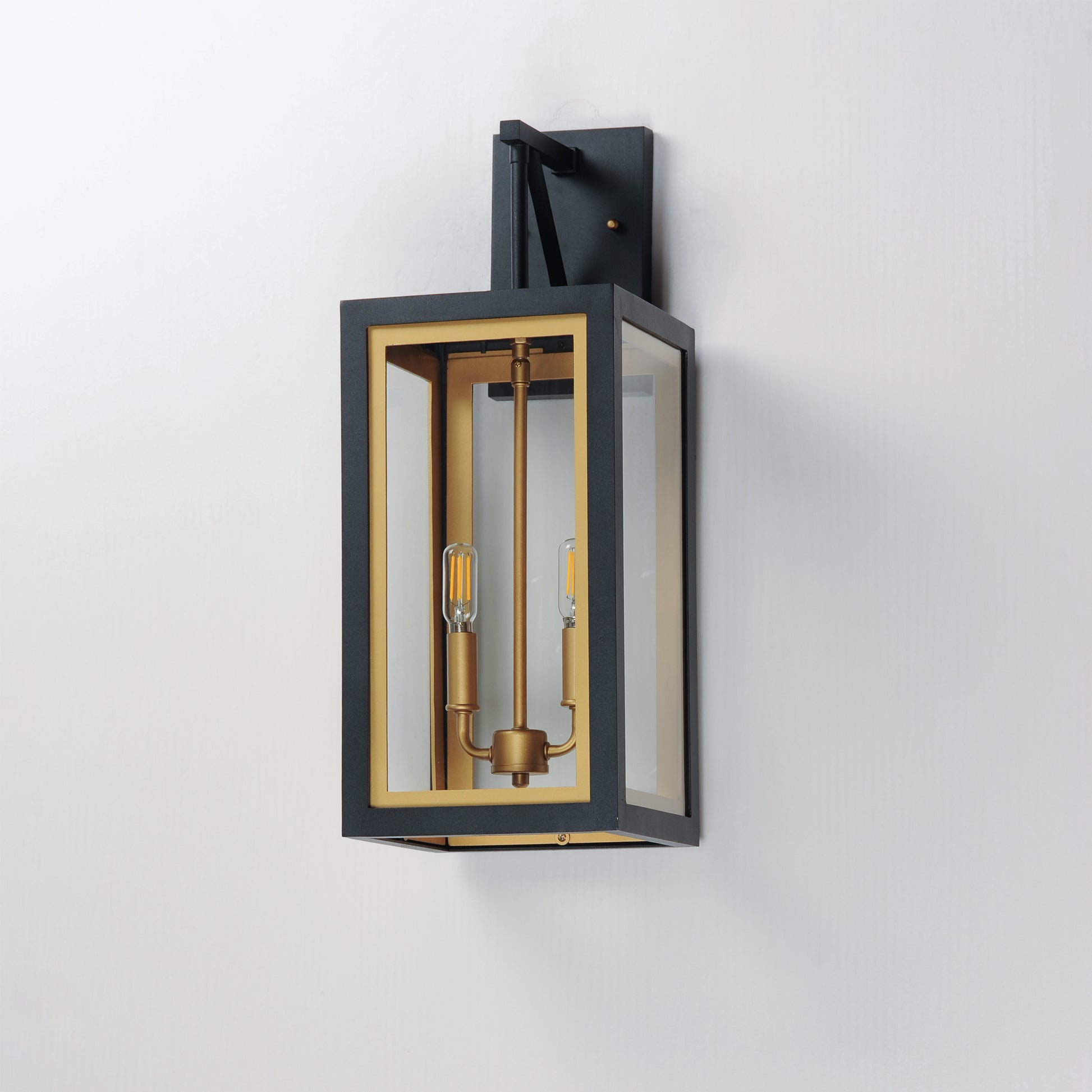 Neoclass 2-Light Outdoor Sconce Black/Gold by Maxim Lighting