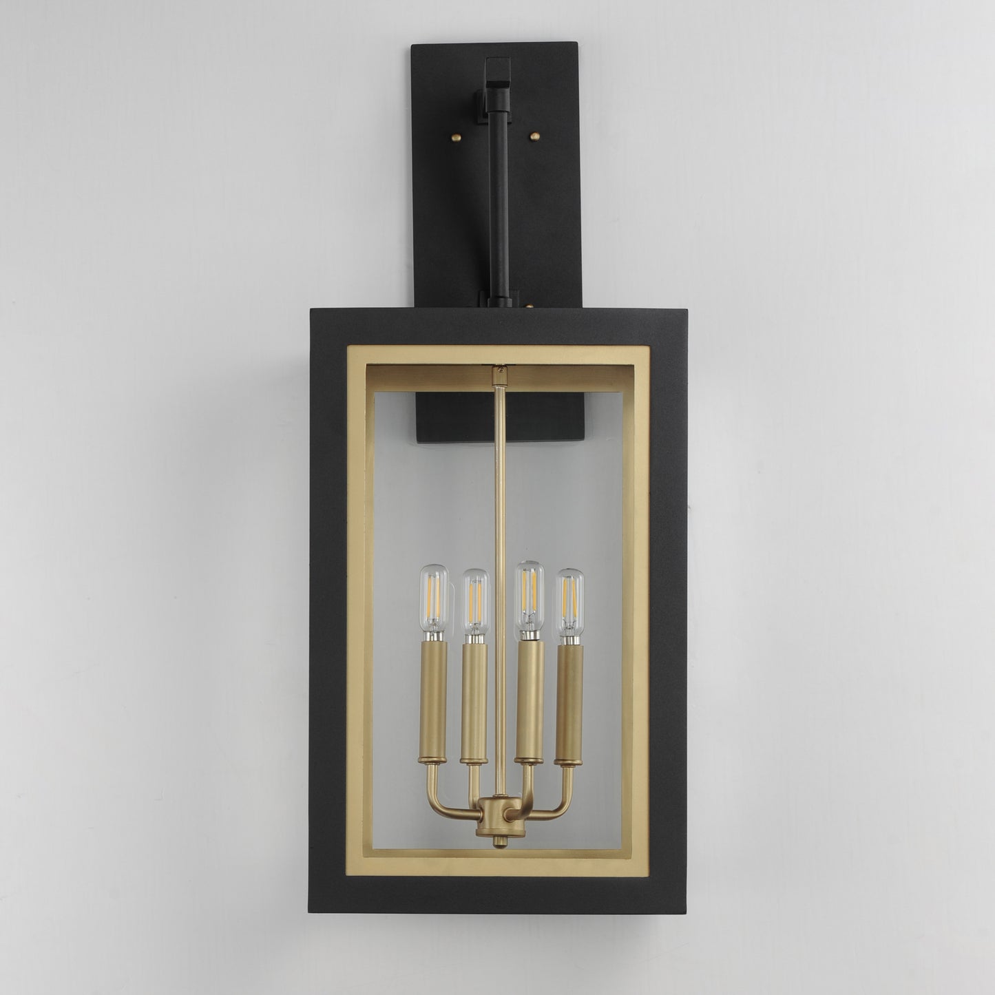 Neoclass 4-Light Outdoor Wall Sconce Black/Gold by Maxim Lighting