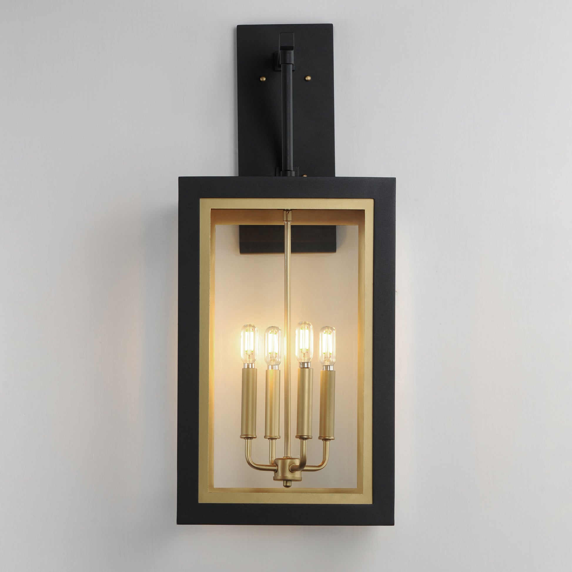 Neoclass 4-Light Outdoor Wall Sconce Black/Gold by Maxim Lighting