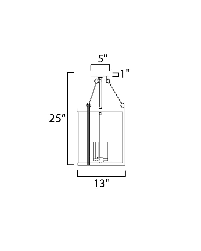 Belfry 3-Light Pendant Black by Maxim Lighting