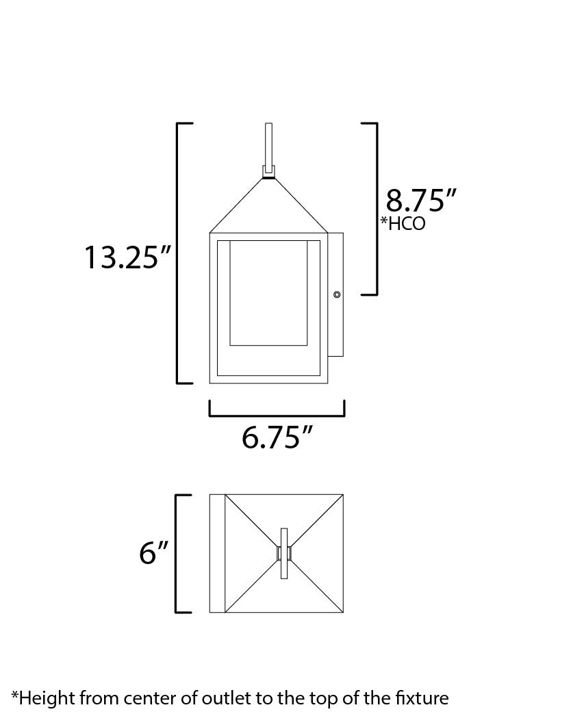Aldous Small Outdoor Sconce Black by Maxim Lighting