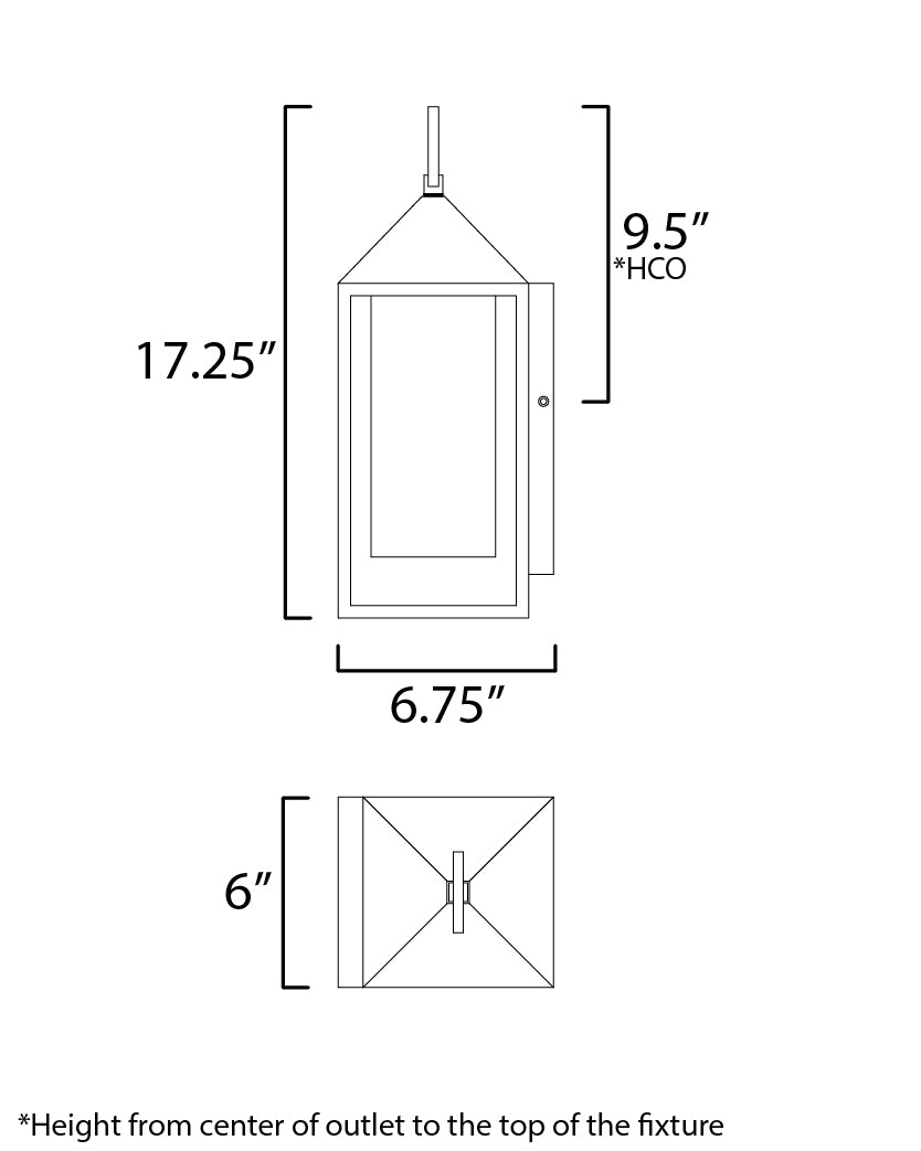 Aldous Outdoor Sconce Black by Maxim Lighting