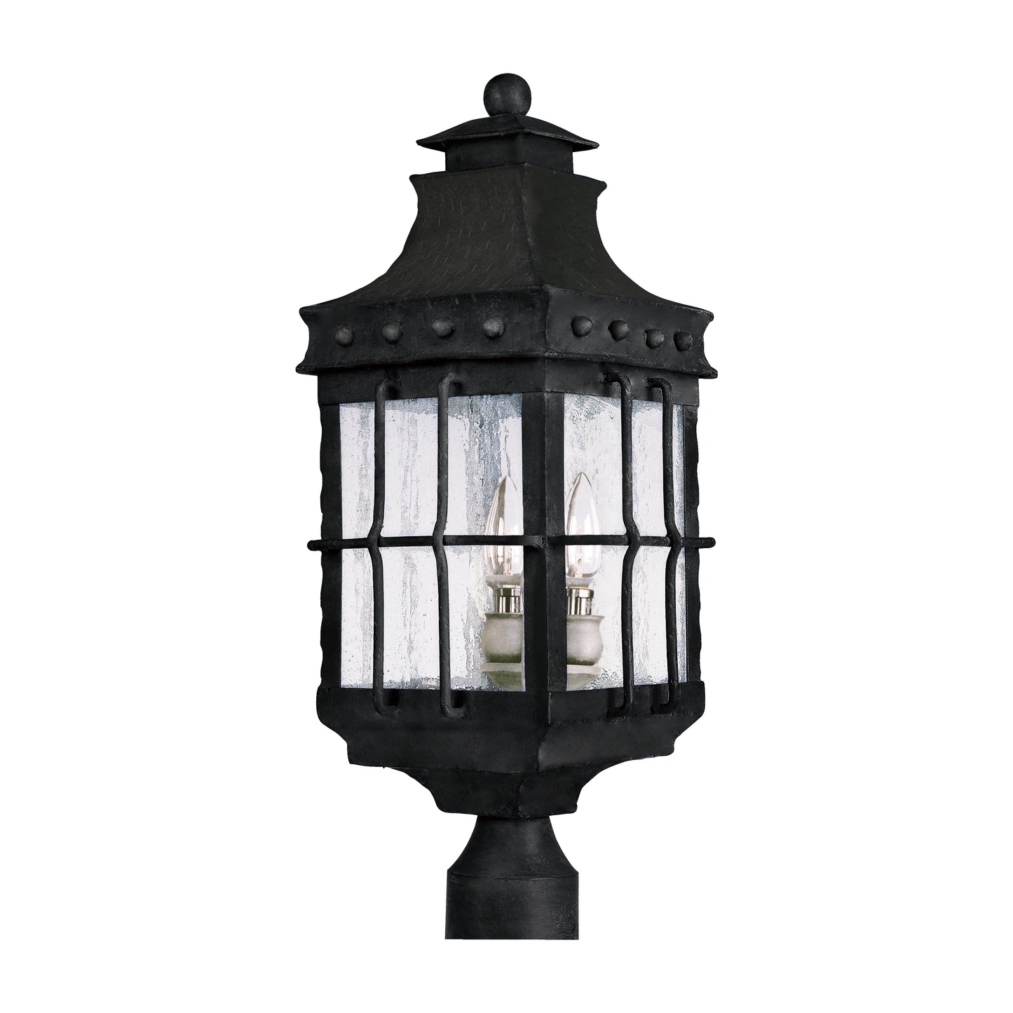 Nantucket 3-Light Outdoor Pole/Post Lantern Country Forge by Maxim Lighting
