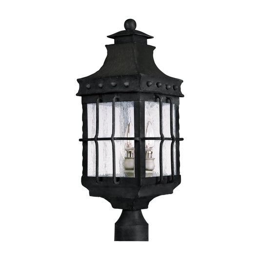 Nantucket 3-Light Outdoor Pole/Post Lantern Country Forge by Maxim Lighting