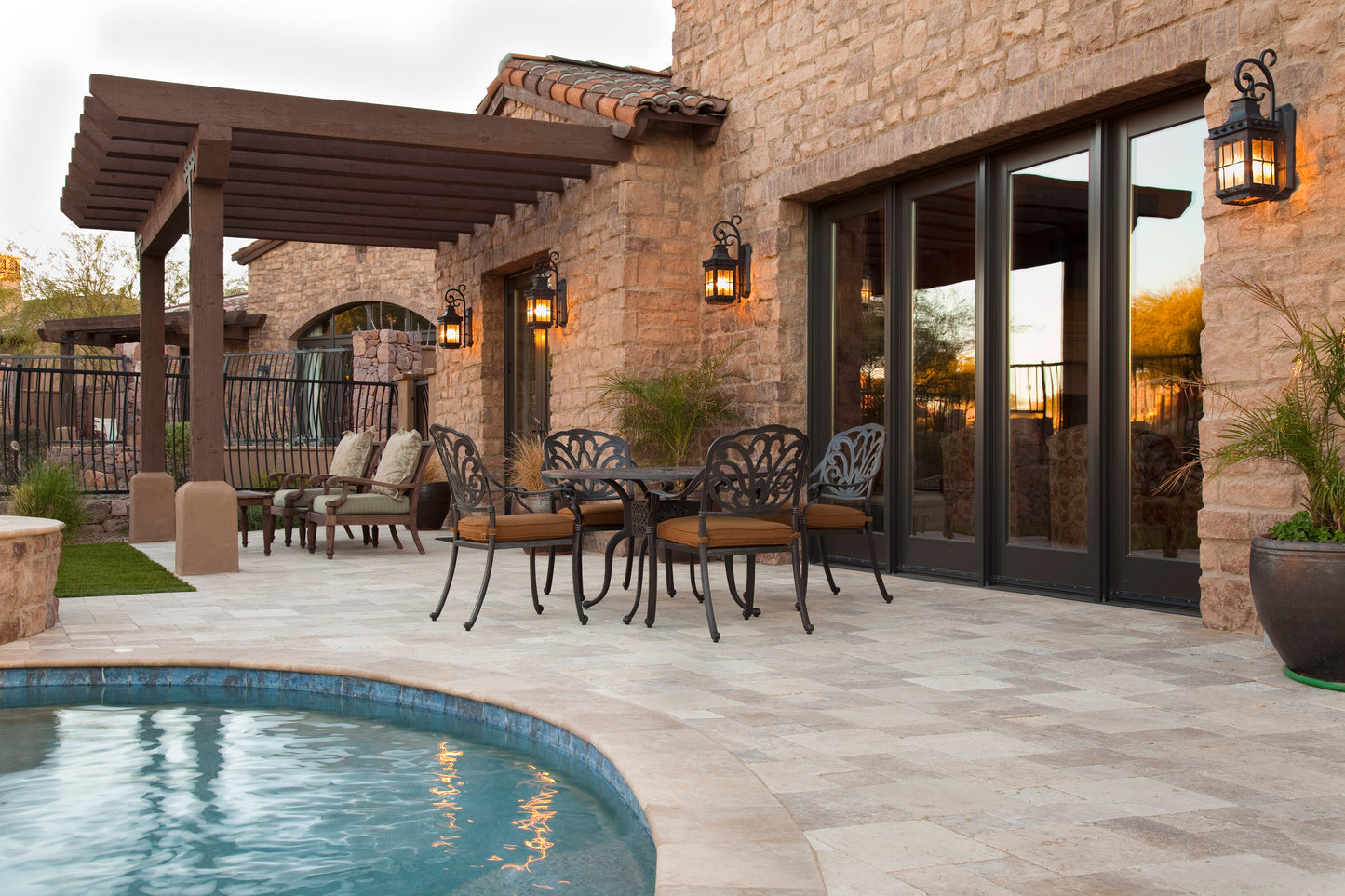 Nantucket 3-Light Outdoor Wall Lantern Country Forge by Maxim Lighting