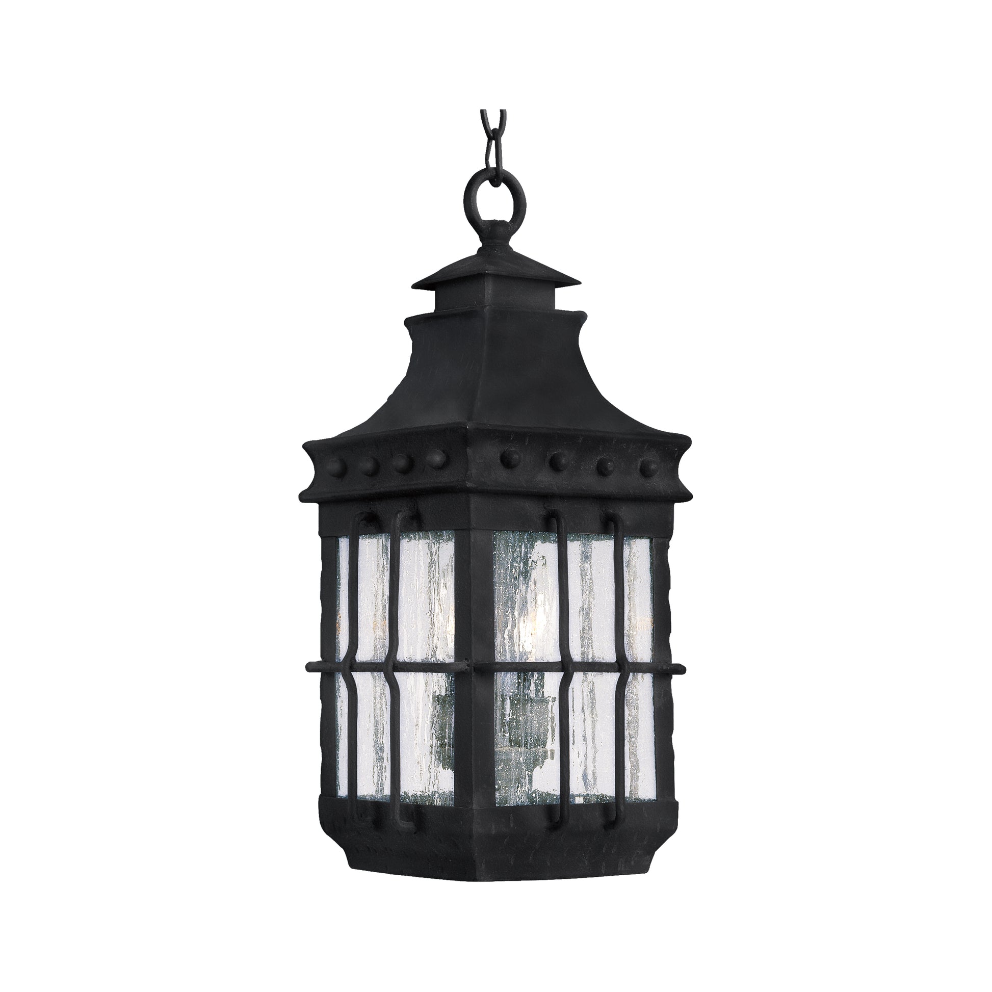 Nantucket 3-Light Outdoor Hanging Lantern Country Forge by Maxim Lighting