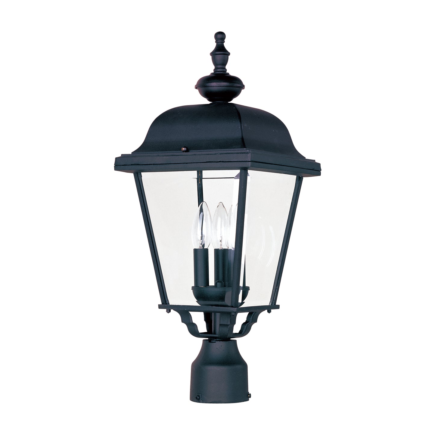 Builder Cast 3-Light Outdoor Pole/Post Lantern Black by Maxim Lighting