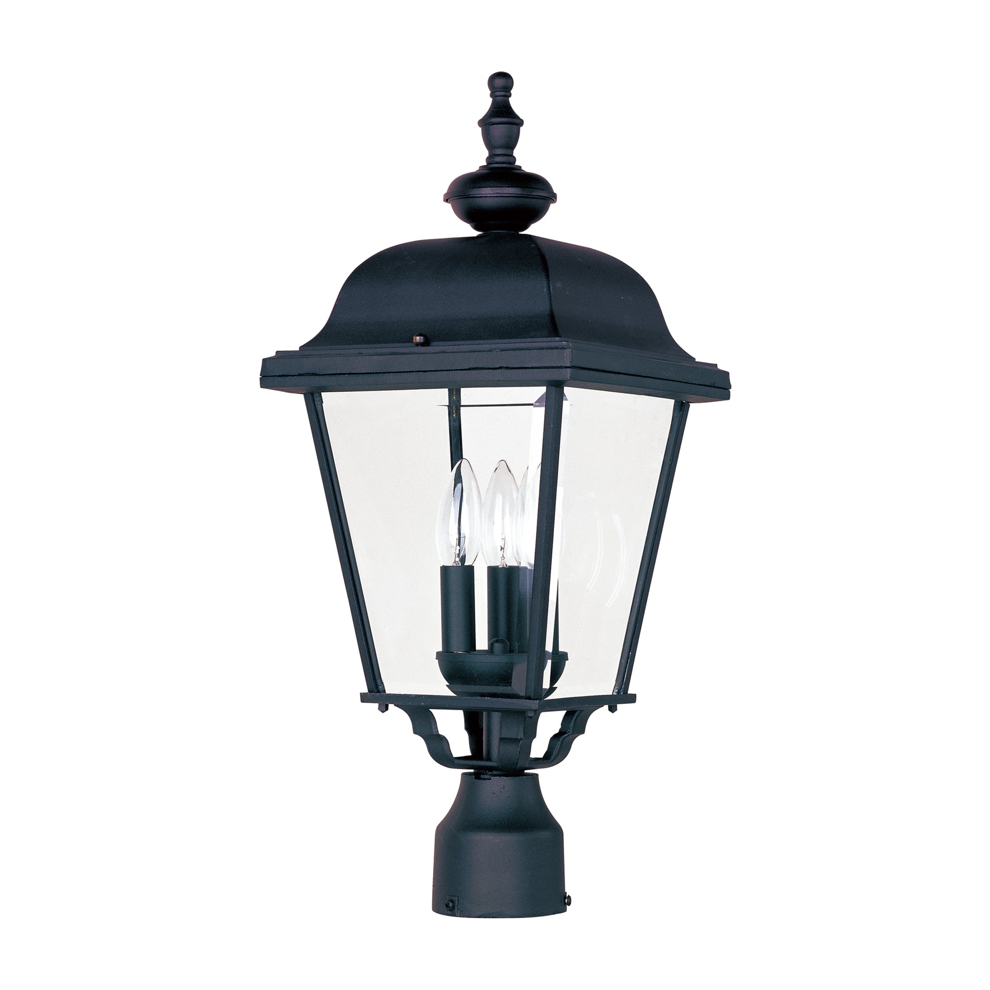Builder Cast 3-Light Outdoor Pole/Post Lantern Black by Maxim Lighting