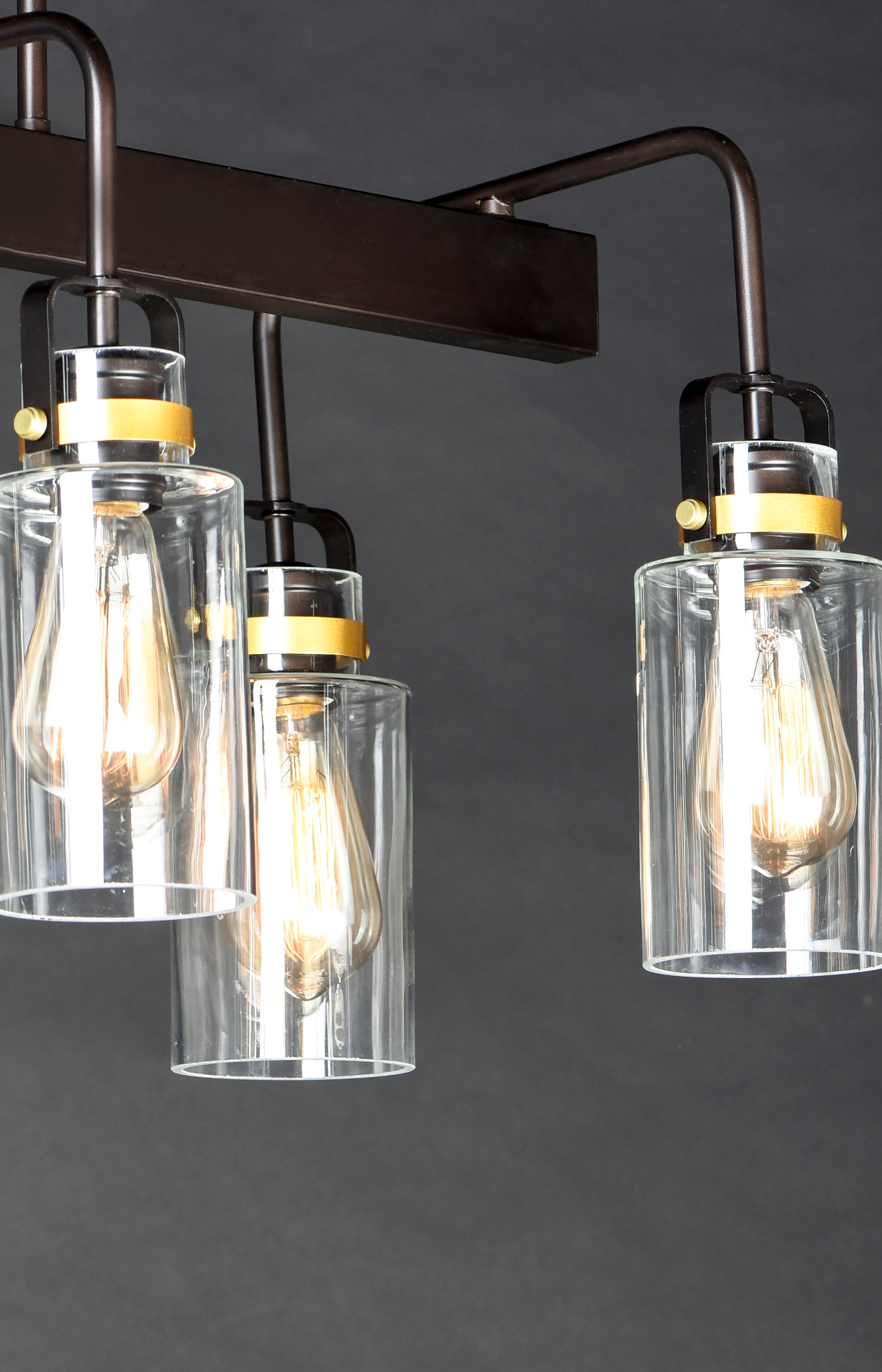 Magnolia 6-Light Linear Pendant Bronze/Gold by Maxim Lighting