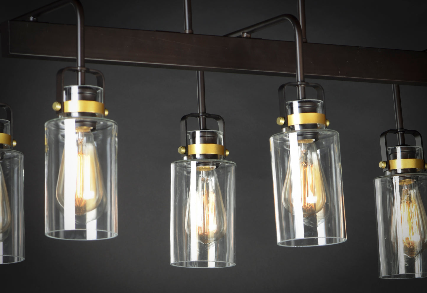 Magnolia 6-Light Linear Pendant Bronze/Gold by Maxim Lighting