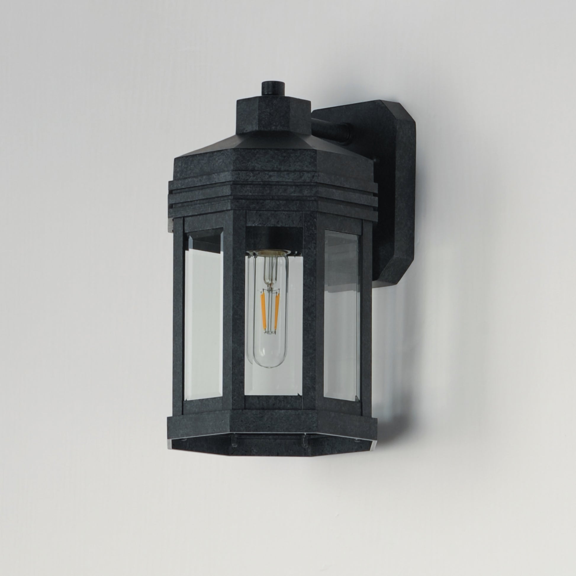 Wright Outdoor Small Wall Sconce Black Patina by Maxim Lighting