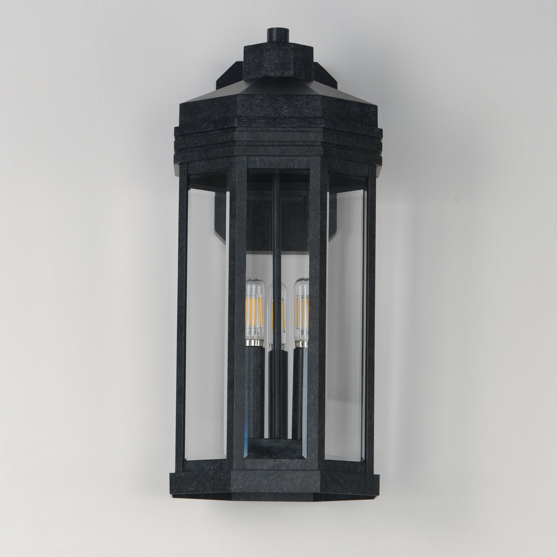 Wright 3-Light Outdoor Wall Sconce Black Patina by Maxim Lighting