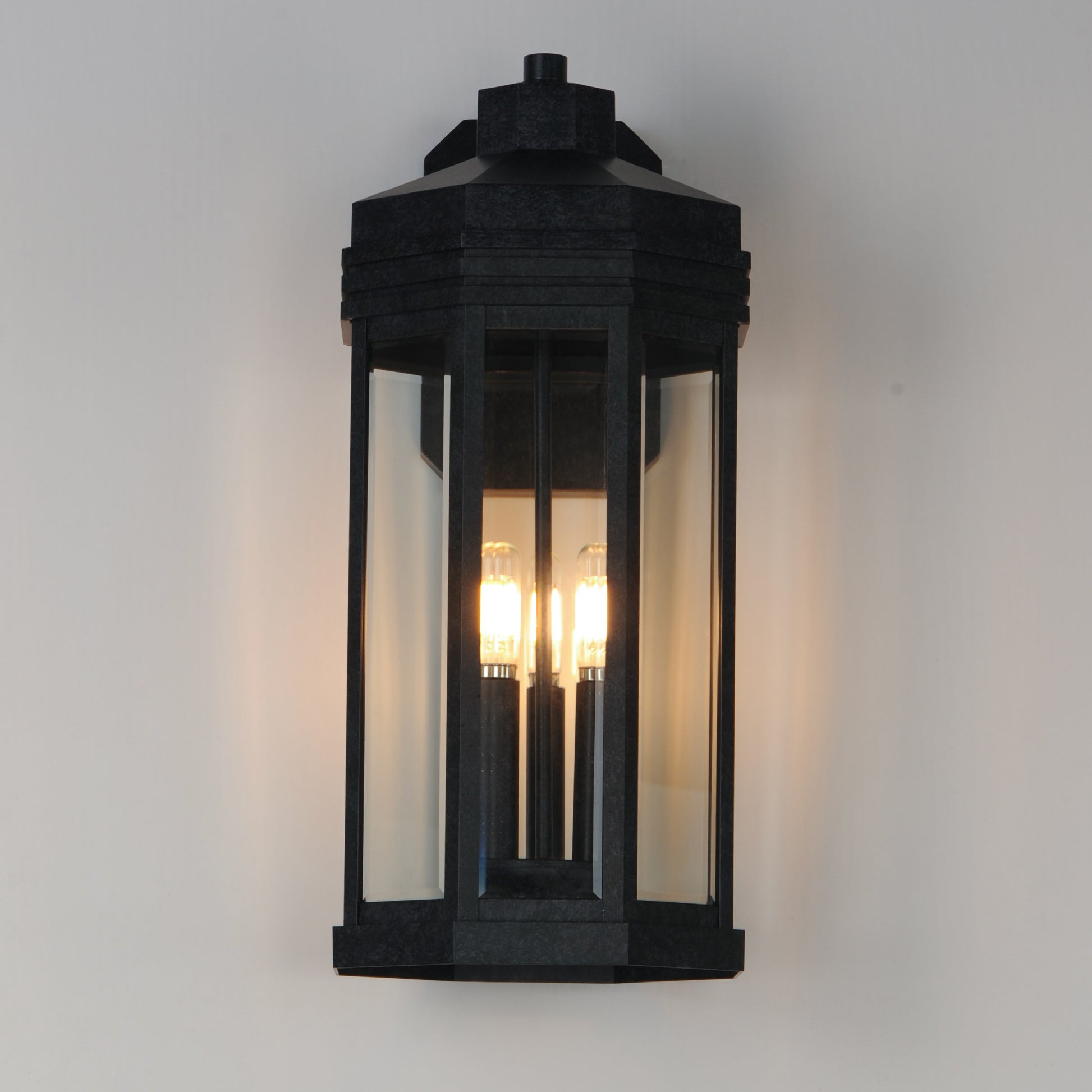 Wright 3-Light Outdoor Wall Sconce Black Patina by Maxim Lighting