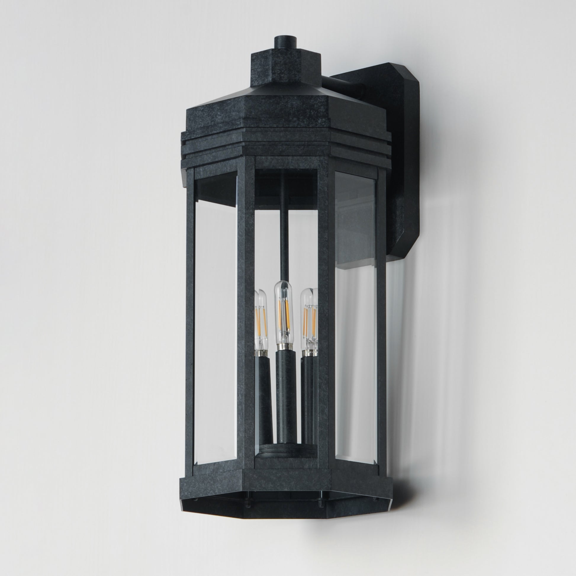 Wright 3-Light Outdoor Wall Sconce Black Patina by Maxim Lighting