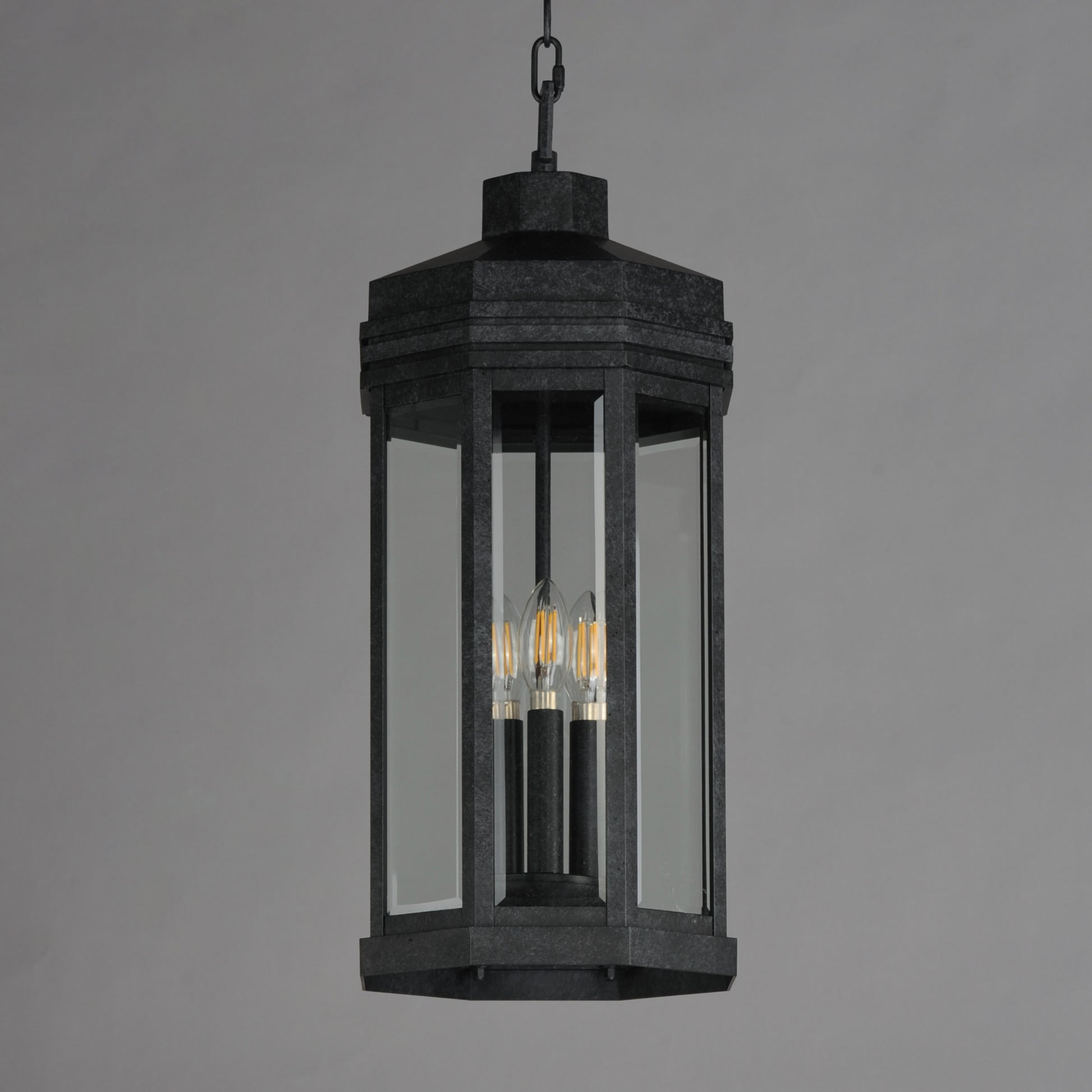 Wright 3-Light Outdoor Pendant Black Patina by Maxim Lighting