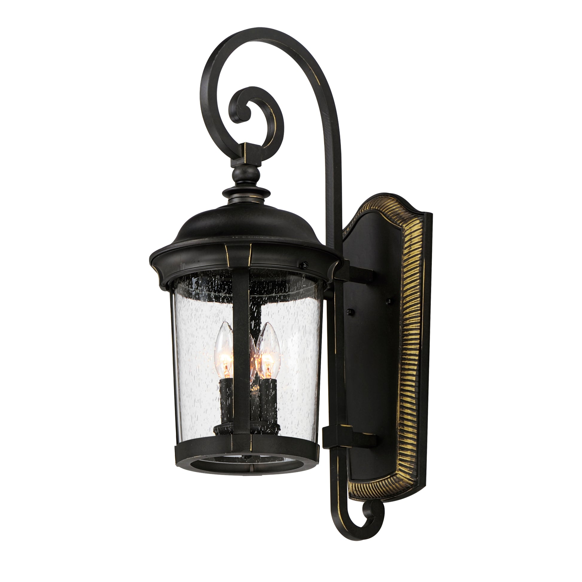 Dover Cast 3-Light Outdoor Wall Lantern Bronze by Maxim Lighting
