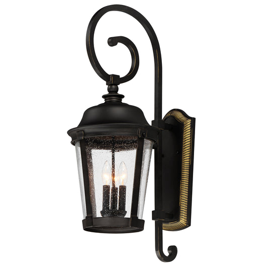 Dover Cast 3-Light Outdoor Wall Lantern Bronze by Maxim Lighting