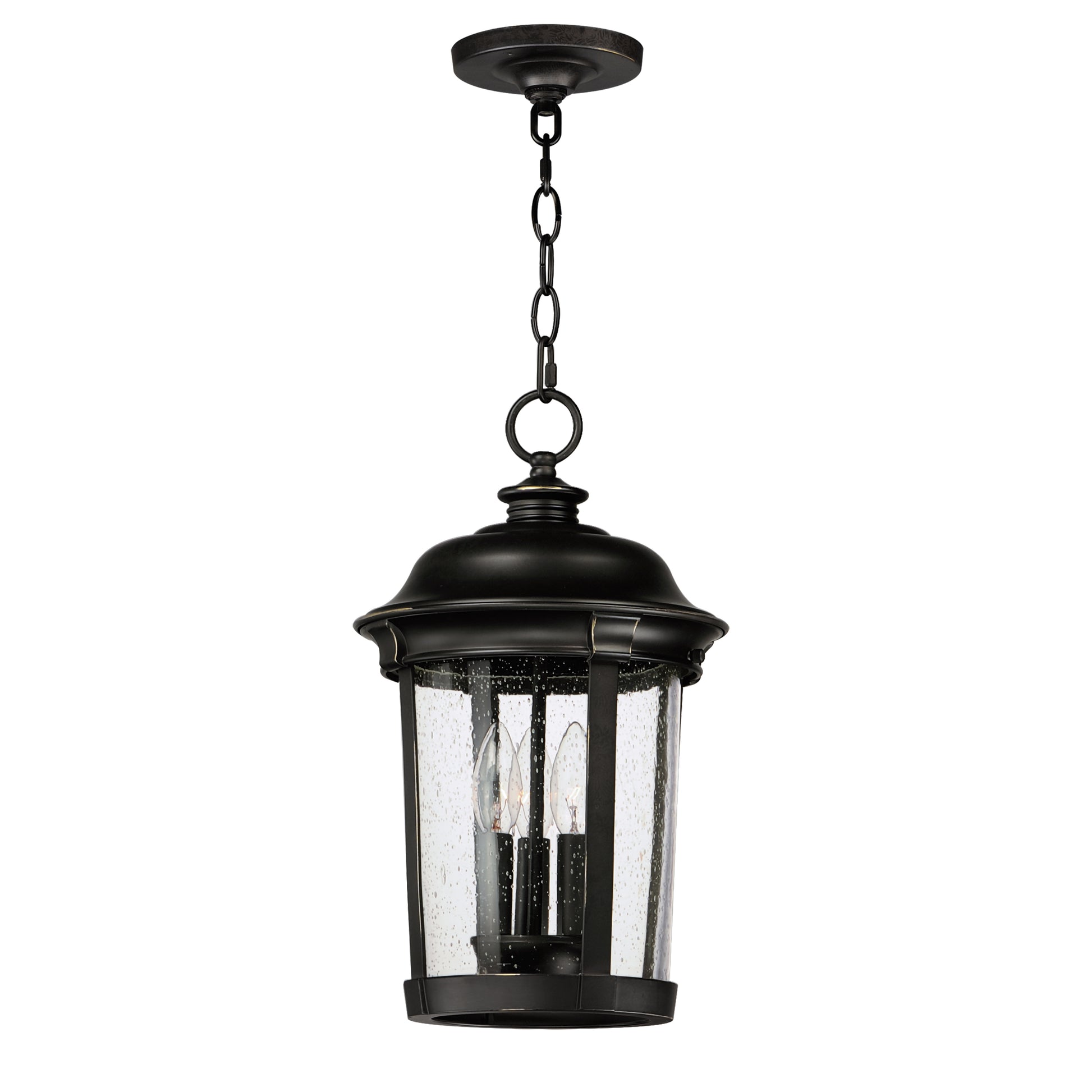 Dover Cast 3-Light Outdoor Hanging Lantern Bronze by Maxim Lighting