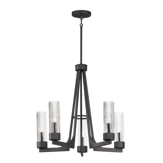 Delos 5-Light Chandelier Anthracite by Maxim Lighting