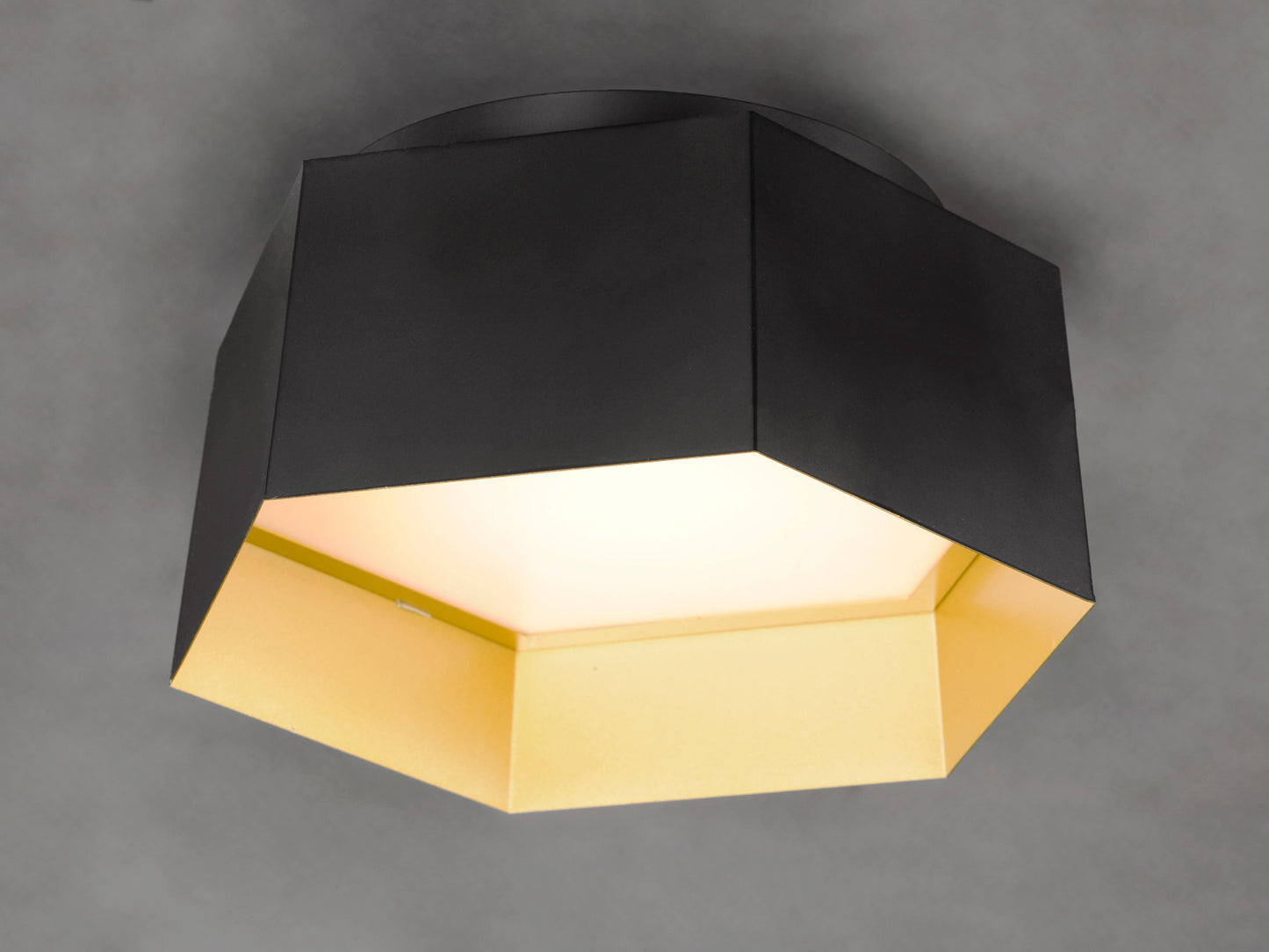 Honeycomb LED Flush Mount Black/Gold by Maxim Lighting
