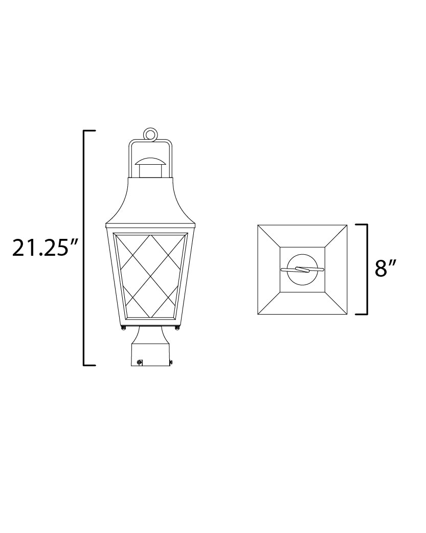 Storybook Outdoor Post Black by Maxim Lighting