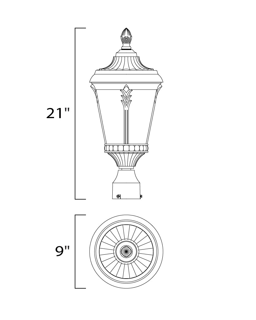 Sentry Outdoor Pole/Post Mount Black by Maxim Lighting