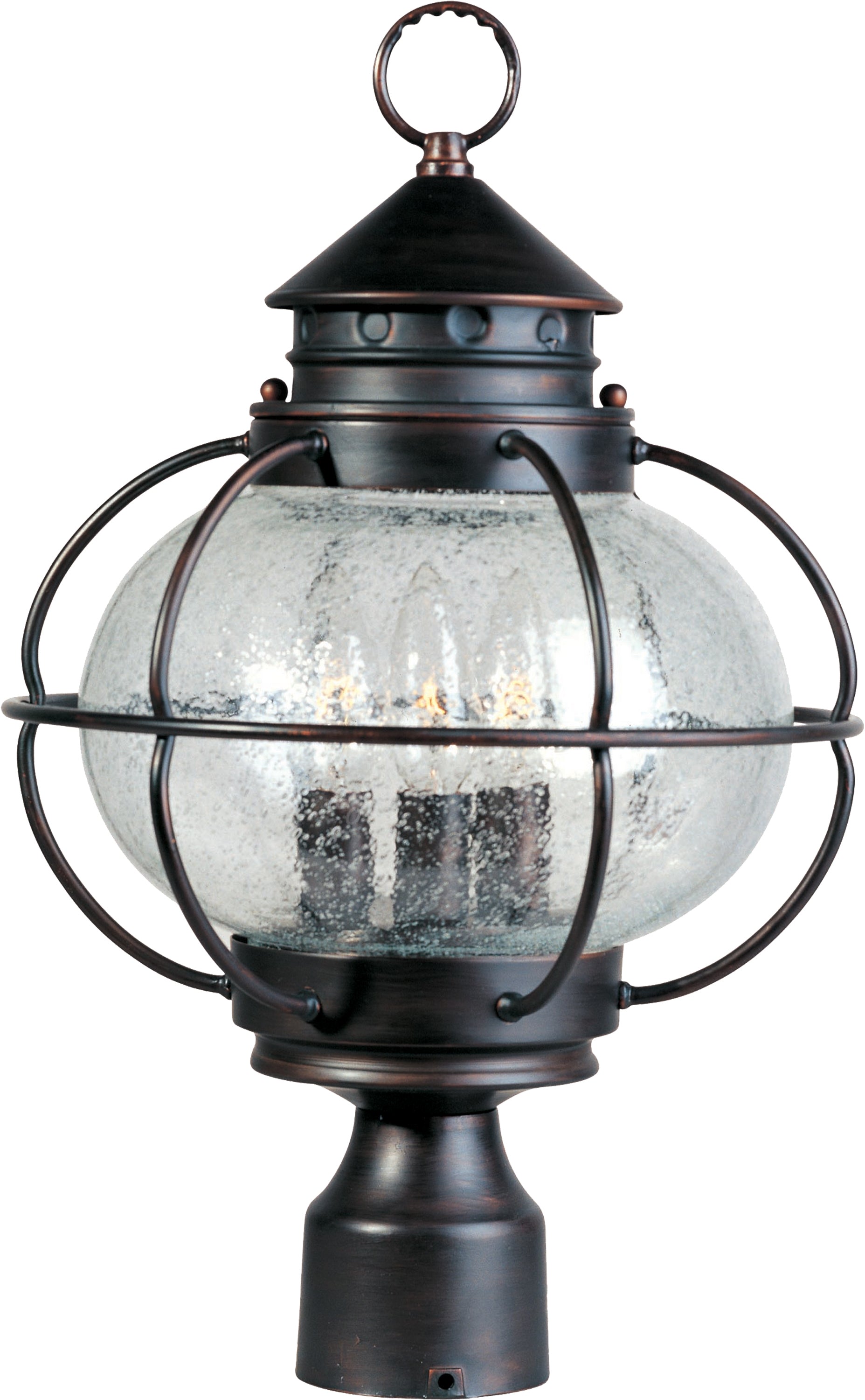 Portsmouth 3-Light Outdoor Pole/Post Lantern Oil Rubbed Bronze by Maxim Lighting