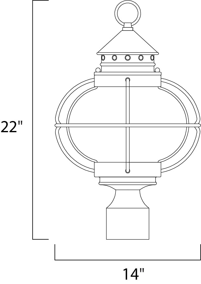 Portsmouth 3-Light Outdoor Pole/Post Lantern Oil Rubbed Bronze by Maxim Lighting