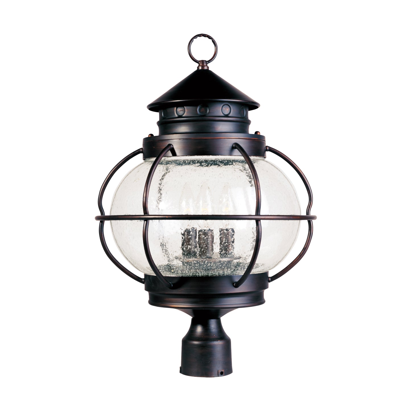 Portsmouth 3-Light Outdoor Pole/Post Lantern Oil Rubbed Bronze by Maxim Lighting