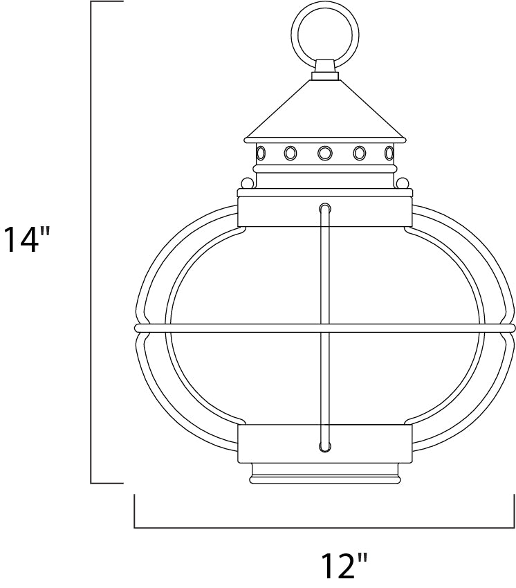 Portsmouth Outdoor Hanging Lantern Oil Rubbed Bronze by Maxim Lighting